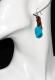 Hippie Chic Trendy Blue Nugget Wrap Drop Earrings 1