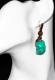 Hippie Chic Trendy Green Nugget Wrap Drop Earrings 1