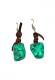 Hippie Chic Trendy Green Nugget Wrap Drop Earrings 2