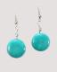 Hippie Chic Trendy Turquoise Nugget Drop Earrings