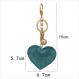 Lake Blue Heart Rhinestone Keyring