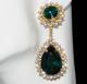 Large Emerald Green Drop Earrings 1