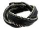 Leather Wrap Zipper Bracelet 1