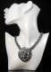 Lion Head Gun Metal Pendant Necklace 1