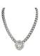 Lion Head Silver Pendant Necklace