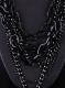 Chucky Long Black Multi-Chain Cross Necklace 1