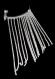 Long Fringe Earring with Ear Cuff in silver 1