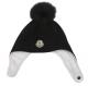 Moncler Fleece Hat with Fox Fur Pom Pom