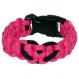 Heart Paracord Survival Rescue Bracelet (Neon Pink)