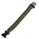 Paracord Survival Rescue Bracelet with Whistle Buckle (Olive Green) 1