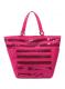 Pink Striped Sequin Tote Bag