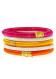 ROSENA SAMMI Yellow/Orange/Pink Set of Five Bangles