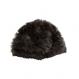 Coffee Rabbit Fur Beanie Hat