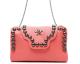 Pink Rivets and Skull Shoulder Chain Bag