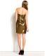 Shoshanna Gold Strapless Dress 1