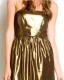 Shoshanna Gold Strapless Dress 2