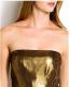Shoshanna Gold Strapless Dress 3