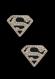 Superman Rhinestone Stud Earrings