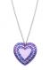 TARINA TARANTINO Lucite Electric Heart Necklace in Purple