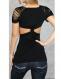 Slim Black Cutout Top 1