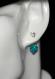 Teal Rhinestone Double Heart Stud Earrings 1