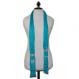 Teal Tassel Scarf 1