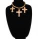 3 Cross Choker Statement Necklace 1