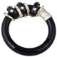 Tibet Black Chunky Bangle Bracelet