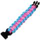 Paracord Style Titanium Bracelet - Light Blue/Pink 1