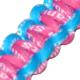 Paracord Style Titanium Bracelet - Light Blue/Pink 2