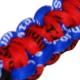 Paracord Style Titanium Bracelet - Royal Blue/Red 2