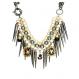 Trendy Premium 2 Spider Jewel & Spike Necklace