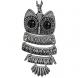 Hinged Owl Pendant In Silver