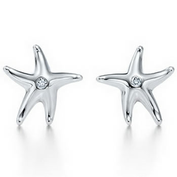 Silver Starfish Stud Earrings