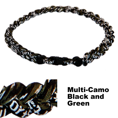 Black Camo 3 Rope Tornado Titanium Necklace