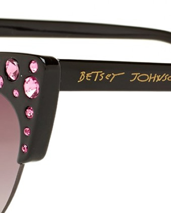 Betsey Johnson Betsey Johnson Womens Rhinestone Cat Eye Sunglasses One Size White multi 
