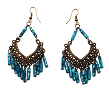 Princess Chandelier Gold Plated Earrings - Bara Boheme main image 0