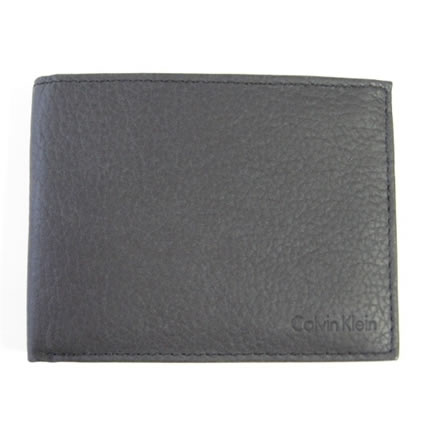 Calvin Klein Leather Passcase Wallet In Black