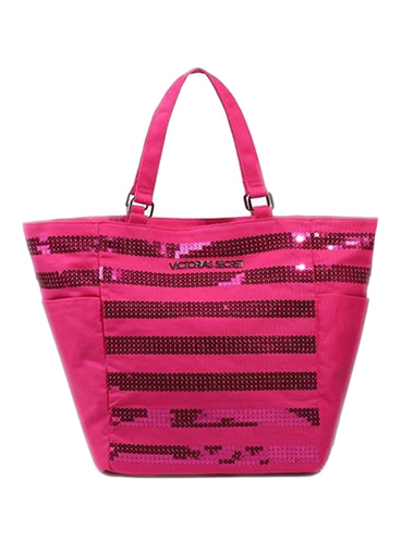 NWT Victoria's Secret Pink Showstopper Sequin Bling Tote Bag *Eye  Catcher* C Des