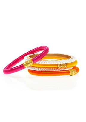 ROSENA SAMMI Yellow/Orange/Pink Set of Five Bangles