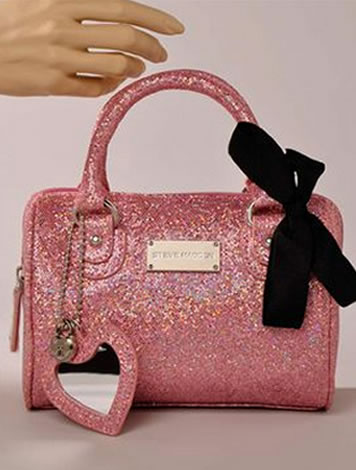 Steve Madden Mini Pink Glitter Handbag
