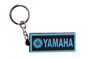 Yamaha Racing Rubber Key Ring Key Chain 1x3" Blue&Red 
