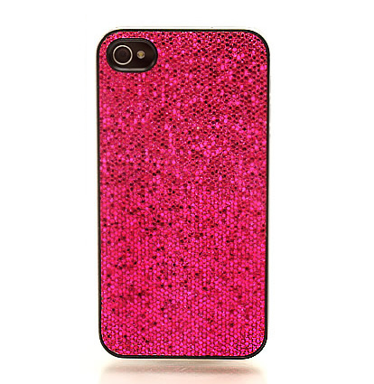 glitter pink phone case