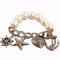 Charm Pearl Chain Bracelet