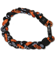 3 Rope Titanium Tornado Bracelet (Black/Orange/Black)