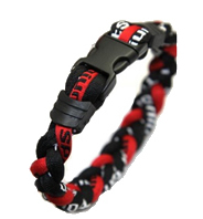 3 Rope Titanium Tornado Bracelet (Black/Red/Black)