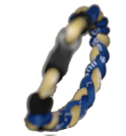 3 Rope Titanium Tornado Bracelet (Blue/Gold/Blue)