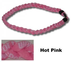 3 Rope Tornado Titanium Necklace 18" <br />  (Hot Pink)