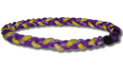 3 Rope Tornado Titanium Necklace (LSU Fan)
