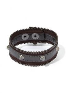 BCBGeneration Graphite Zip-Code Zipper Bracelet